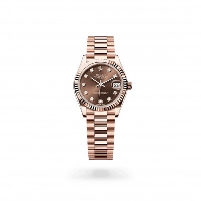 ROLEX DATEJUST 31 OYSTER 31 MM EVEROSE GOLD M278275